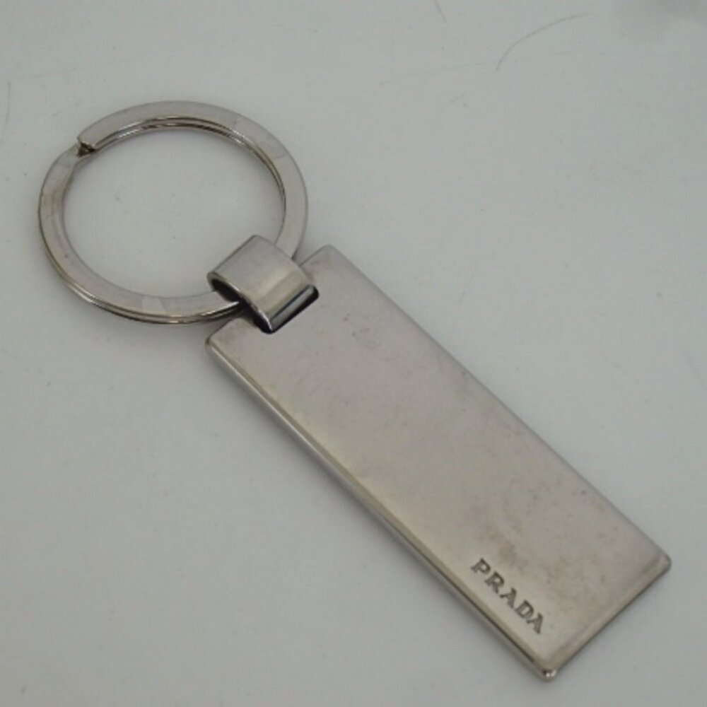 Authentic PRADA Heart Logo Three-Piece Set key ring metal [Used] - Picture 5 of 9